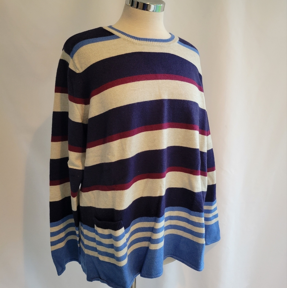 Appleseed's Soft Striped Sweater NWOT    Size L